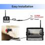 ZEROXCLUB Digital Wireless Backup Camera System Kit,No Interference,IP69 Waterproof Wireless Rear View Camera + 7’’ LCD Wireless Reverse Monitor for Rv/Truck/Trailer/Bus/Pickup/Van (W01-7 inch)