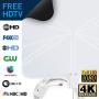 Winegard FL5500A FlatWave Amped Digital HD Indoor Amplified TV Antenna (4K Ready / ATSC 3.0 Ready / High-VHF / UHF), 60 Mile Long Range