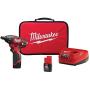 Milwaukee 2401-22 M12 12-Volt Lithium-Ion 1/4 in. Hex Cordless Screwdriver Kit