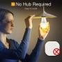 Smart Light Bulb, Gosund Dimmable WiFi LED Light Bulbs that Works with Alexa Google Home, E26 A19 Warm White 2700K Bulb, No Hub Required, 8W (75W Equivalent), 4pack