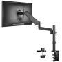 WALI Premium Single LCD Monitor Desk Mount Fully Adjustable Gas Spring Stand for One Screen up to 32 inch, 17.6lbs Weight Capacity (GSDM001), Black