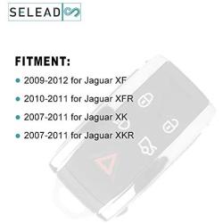 SELEAD Flip Key Fob 5 Buttons Keyless Entry Remote fit for 2007-2012 Jaguar XF XFR XK XKR Antitheft Keyless Entry Systems ADP12514701S 1pc US Stock