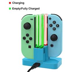 FYOUNG Charging Dock for Nintendo Switch Joy-Con,Charging Station for Nintendo Switch with a USB Type-C Charging Cord-Blue