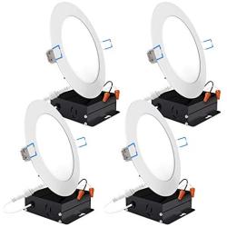 Sunco Lighting 4 Pack 6 Inch Slim LED Downlight with Junction Box, 14W=100W, 850 LM, Dimmable, 5000K Daylight, Recessed Jbox Fixture, Simple Retrofit Installation - ETL & Energy Star