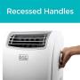 Black + Decker 7,500 BTU Portable Air Conditioner with Heat, 14,000 w, White