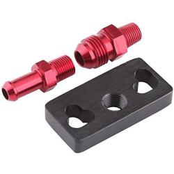 Qiilu 1/8 NPT Fuel Rail Pressure Regulator Adapter for Honda with Fittings