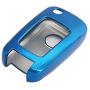 Blue Soft TPU Flip Key Fob Case Holder Jacket Protector for Chevy Equinox Camaro Cruze Malibu Sonic Volt Park Impala Buick Encore Allure Regal Verano Lacrosse