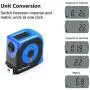 MulWark 16ft Digital Tape Measure, Large LCD Digital Display with Backlight, Feet/Inch/Metric Unit Conversion, Centerline Calculation, Inside/Outside Measurement | Measuring Tape for Construction