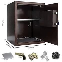 TIGERKING Security Digital Lock Box Safe Home Keypad Safe - 1.8 Cubic Feet