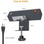 Desk Clamp Power Strip, Desktop Clamp Mount Power Outlet with 2 USB Ports, 4 AC Outlets, Mountable Desk Outlet Removable Power Plugs with 6.56ft Power Cord (Grey)