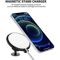 [2PCS Pack] for Magsafe Car Phone Mount,TOLUOHU Dashboard 360° Phone Holder for Office/Home Table Desk Compatible with MagSafe Charger for Phone 12,12 Pro, 12 Mini, 12 Pro Max
