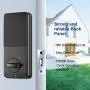 Narpult Smart Door Lock, Fingerprint Electronic Deadbolt Door Lock, Keyless Entry Door Lock Featuring Auto-Locking, Smart Door Lock, Compatible with Alexa, Google Assistant - Bronze