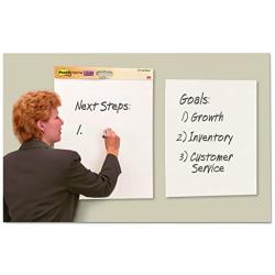 Post-it Super Sticky Wall Easel Pad, 20 x 23 Inches, 20 Sheets/Pad, 2 Pads (566), Portable White Premium Self Stick Flip Chart Paper, Rolls for Portability, Hangs with Command Strips