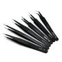 Precision Tweezers Set, 6 PCS Anti-Static Stainless Steel Tweezers Kit, Non-magnetic and Multi-standard Stainless Steel Tweezers for Lab, Electronics, Jewelry and Detailed Work