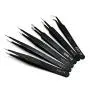 Precision Tweezers Set, 6 PCS Anti-Static Stainless Steel Tweezers Kit, Non-magnetic and Multi-standard Stainless Steel Tweezers for Lab, Electronics, Jewelry and Detailed Work