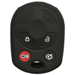 Coolbestda Silicone 4 Buttons Key Fob Cover Protector Keyless Entry Remote Jacket for Ford Escape Explorer Mustang Transit Fusion Focus Lincoln Navigator Zephyr