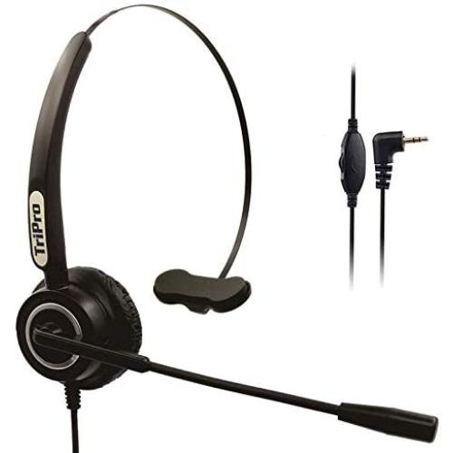 TRIPROC Binaural DC 2.5MM Telephone Headset for VOIP Landline Phones,Compatible for Jabra Cisco Polycom Panasonic (H510)