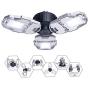 Aqonsie LED Garage Lights Bulb 6000LM Deformable Light 60W E26/E27 Ceiling lamp with 3 Adjustable Panels for Garage Workshop Warehouse Factory Supermarket Basement (Silver)