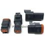 Deutsch 518 PCS DT Connector KIT Black 14-16AWG Solid Contacts & Pigtail KIT (Made in USA)