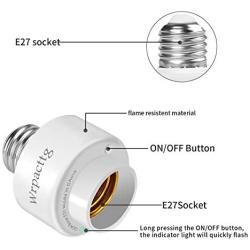 Smart WiFi Bulb Socket E27 Light Bulb Base Adapter, Wireless Remote Voice Control Lamp Holder with Timer, Smart Home Mini Socket Compatible with Alexa, Only Support 2.4 GHz, 3PCS