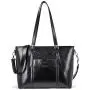 BOSTANTEN Women Leather Laptop Tote Office Shoulder Handbag Vintage Briefcase 15.6 inch Computer Work Purse Black