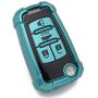 Royalfox(TM) Full Cover 2 3 4 Buttons TPU Silicone flip Remote Key Fob case Cover for Chevrolet Camaro Cruze Equinox Malibu SS Sonic Spark Volt Aveo,Buick Lacrosse Encore GL8 Regal Excelle (Green)