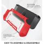 Mumba Dockable Case for Nintendo Switch, [Blade Series] TPU Grip Protective Cover Case Compatible with Nintendo Switch Console and Joy-Con Controller (Red)