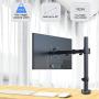 Suptek Fully Adjustable Single Monitor Stand Mount Fits One Screen 13-32 inch 22lbs for Monitor Computer Screen 13 15 17 19 20 22 23 24 26 27 30 32 inch VESA 75 100 (MD9421)