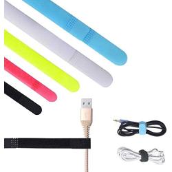 Avankin Pack of 30 Reusable Cord Organizer Keeper Holder, Fastening Cable Ties Straps for Earbud Headphones Phones Electronics Electrical Computer PC Wire wrap Management, Assorted 3 Size and 5 Color