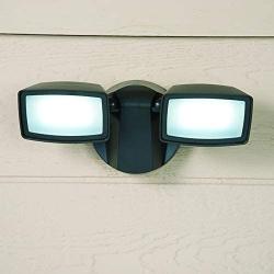 EATON Lighting FT1850LPC PC Dusk to Dawn Twin Head Floodlight With Photo Control, LED Lamp, 120 VAC, Bronze