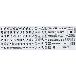 English US Large Letters White Keyboard Stickers