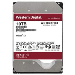 Western Digital 10TB WD Red Pro NAS Internal Hard Drive - 7200 RPM Class, SATA 6 Gb/s, CMR, 256 MB Cache, 3.5'' - WD102KFBX