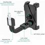 Leagway Motorcycle Phone Holder, Motorcycle Motorbike Phone Mount Holder Handlebar for 3.5-6.5 inch iPhone 8 7 6 6s 7Plus 5 5s, Samsung Galaxy S5 S6 S7 S8 Smartphones, 360 Degree Rotation (Black)