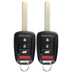KeylessOption Keyless Entry Remote Fob Uncut Car Key for Honda CR-V 2017-2019 MLBHLIK6-1TA (Pack of 2)