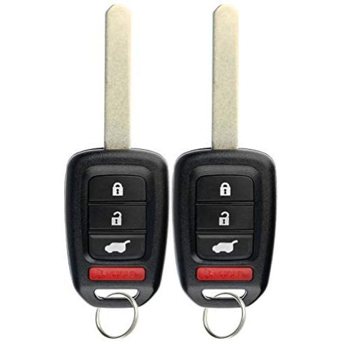 KeylessOption Keyless Entry Remote Fob Uncut Car Key for Honda CR-V 2017-2019 MLBHLIK6-1TA (Pack of 2)