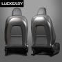LUCKEASY True Carbon Fiber Seat Back for Tesla Model 3 2018-2020 Seat Back Protection Patch (Carbon Matt) 2pcs/Set