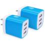 USB Wall Charger, Hootek 2Pack Wall Plug 3.1A 3-Multi Port USB Charger Adapter Charging Block Cube Brick Compatible iPhone 11 Pro/XR/XS/X/8/7 Plus, iPad, Samsung S20 FE S10 S9 S8+ A80 A71 Note20 Ultra