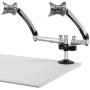Cotytech Dual Apple Desk Mount Spring Arm Grommet Base - Silver (DM-GS2A-G)