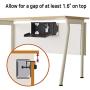 TAP-UP Cable Box, Desk Mounted Cable Management Box, Cord Organizer - Easy to Install Without Drilling Any Holes to Your Desk (Gray)