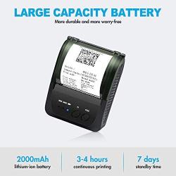 Bluetooth Thermal Receipt Printer, LOSRECAL Portable Personal Bill Printer, Mini Wireless 58mm Mobile Printer Compatible with Android/Windows, DO NOT Support Square/iOS/ipad/iPhone