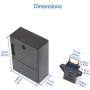 ETEKJOY RFID Electronic Cabinet Lock Hidden DIY for Wooden Cabinet Locker Drawer Cupboard (Black)