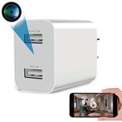 Spy Camera Wireless Hidden WiFi Camera with Remote Viewing, 2021 Newest Version 1080P HD Nanny Cam / Security Camera Indoor Video Recorder Motion Activated, Support iOS/Android, White, No Audio