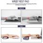 HAOCOO Ergonomic Keyboard Wrist Rest Pad and Mouse Pad Wrist Support Set with Non-Slip Backing Memory Form-Filled, Easy-Typing and Pain Relief for Gaming Office Computer Laptop(Black Gary Mix Marble)