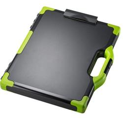 Officemate OIC Carry All Clipboard Storage Box, Letter/Legal Size, Black & Green (83325)
