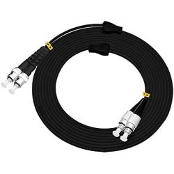 Jeirdus 5M FC to ST Outdoor Armored Duplex 9/125 SM Fiber Optic Cable Jumper Optical Patch Cord Singlemode 5Meters 16ft FC-ST