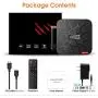 Android 9.0 TV Box, Pendoo X6 PRO Android TV Box 4GB RAM 32GB ROM, Dual-WiFi 2.4GHz/5GHz Bluetooth Quad Core 64 Bits 3D/4K Full HD/H.265/USB3.0 Android Box