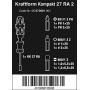 Wera 5073661002 Kraftform Kompakt 27 RA Slotted Ratcheting Screwdriver, 1/4'' Head, MULTI