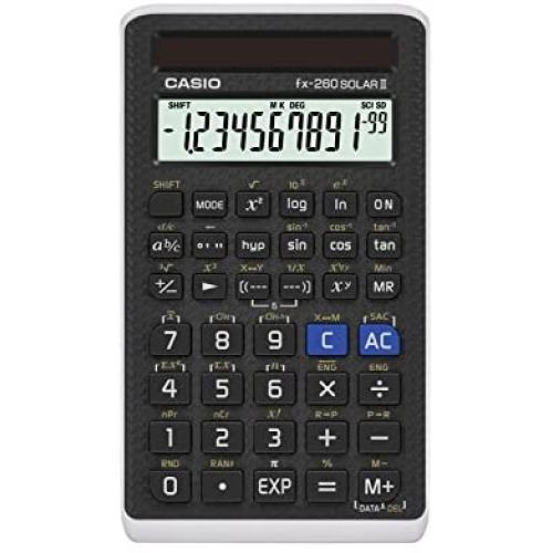 Casio Scientific Calculator Black, 3'' W x 5'' H, 2.25 (FX-260 SOLARII-S-IH)