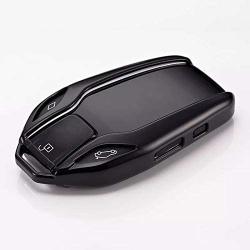 Royalfox(TM) Soft TPU Smart Display LCD Remote Key Fob case Cover for BMW 5 Series(2018) 528Li 530Li 540Li,BMW 2016 2017 2018 7 Series G11 G12 (Black)
