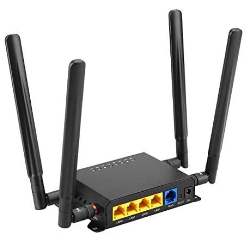 KuWFi 300Mbps 3G 4G LTE Car WiFi Wireless Router Extender Strong Signal Cat6 WiFi Routers with USB Port SIM Card Slot with External Antenna for USA/CA/MX[Not for Verizon]